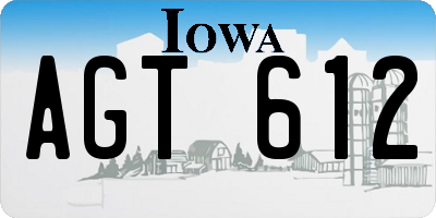 IA license plate AGT612