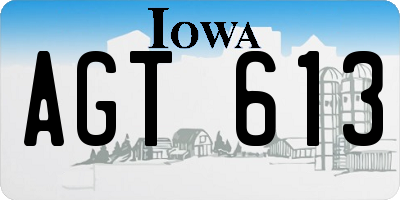 IA license plate AGT613