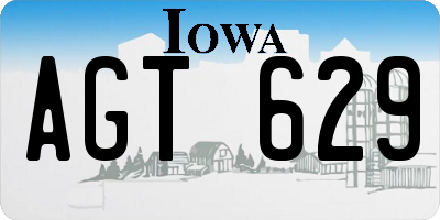 IA license plate AGT629