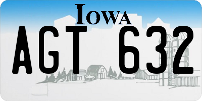 IA license plate AGT632