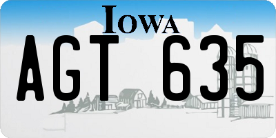 IA license plate AGT635