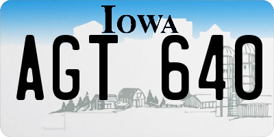 IA license plate AGT640