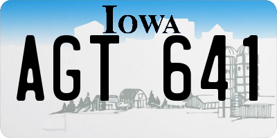 IA license plate AGT641