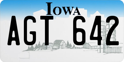 IA license plate AGT642