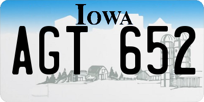 IA license plate AGT652