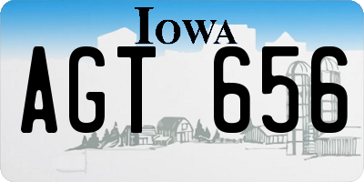 IA license plate AGT656