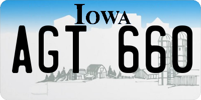 IA license plate AGT660