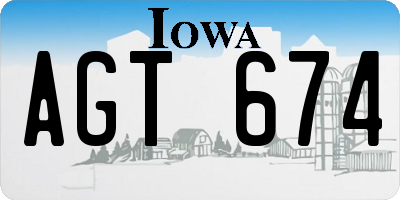 IA license plate AGT674