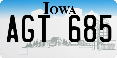 IA license plate AGT685