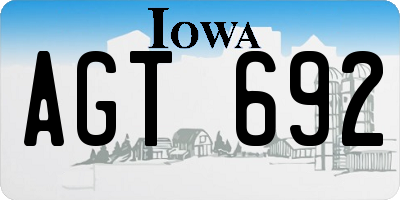 IA license plate AGT692