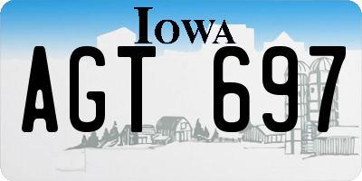 IA license plate AGT697