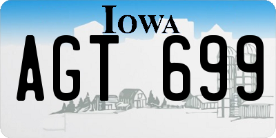 IA license plate AGT699