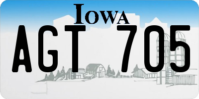 IA license plate AGT705