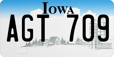 IA license plate AGT709