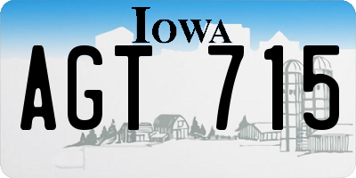 IA license plate AGT715