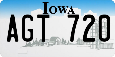IA license plate AGT720