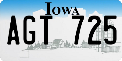 IA license plate AGT725