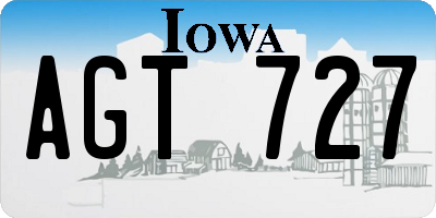 IA license plate AGT727