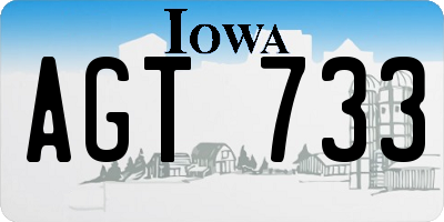 IA license plate AGT733