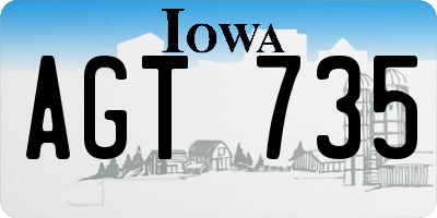 IA license plate AGT735