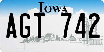 IA license plate AGT742