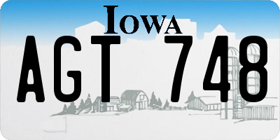 IA license plate AGT748