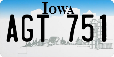 IA license plate AGT751
