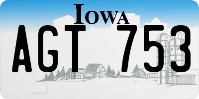 IA license plate AGT753
