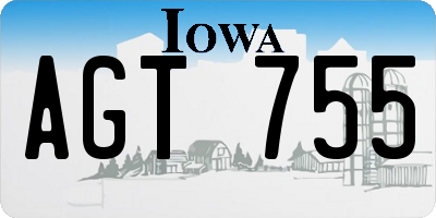 IA license plate AGT755