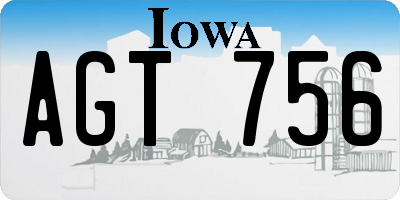 IA license plate AGT756