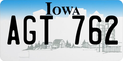IA license plate AGT762