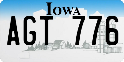 IA license plate AGT776