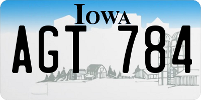 IA license plate AGT784
