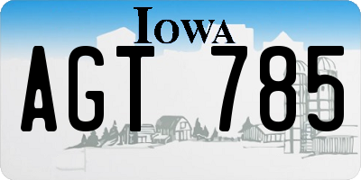 IA license plate AGT785