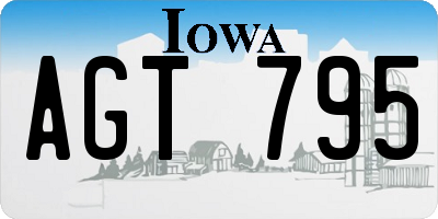 IA license plate AGT795