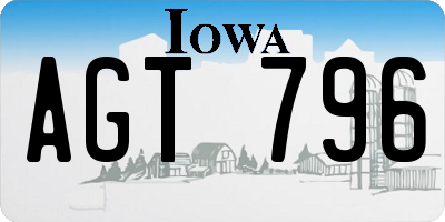 IA license plate AGT796