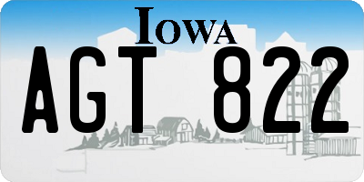 IA license plate AGT822