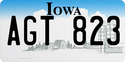IA license plate AGT823