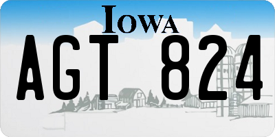 IA license plate AGT824