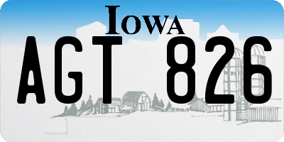 IA license plate AGT826