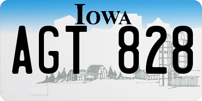 IA license plate AGT828