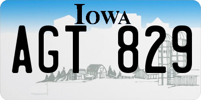 IA license plate AGT829