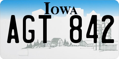 IA license plate AGT842