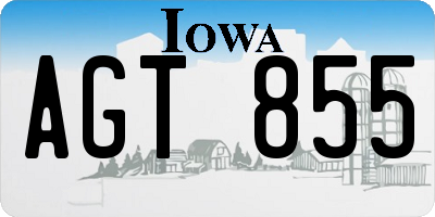 IA license plate AGT855