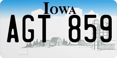 IA license plate AGT859