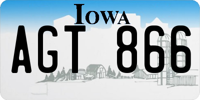 IA license plate AGT866