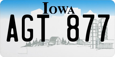IA license plate AGT877