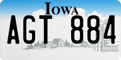 IA license plate AGT884