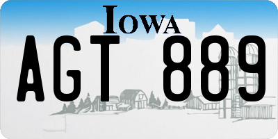 IA license plate AGT889