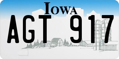 IA license plate AGT917